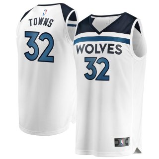 Minnesota Timberwolves Karl-Anthony Towns Fanatics Branded White Fast Break Replica Jersey - Association Edition