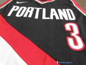 Maillot NBA Pas Cher Portland Trail Blazers C.J. McCollum 3 Noir Icon 2017/18