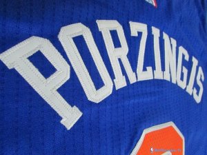 Maillot NBA Pas Cher New York Knicks Junior Kristaps Porzingis 6 Bleu