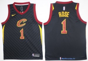 Maillot NBA Pas Cher Cleveland Cavaliers Derrick Rose 1 Noir Statement 2017/18