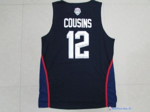 Maillot NBA Pas Cher USA 2016 DeMarcus Cousins 12 Bleu