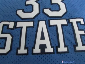 Maillot NCAA Pas Cher Indiana State Sycamores Larry Joe Bird 33 Bleu