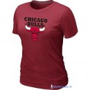 T-Shirt NBA Pas Cher Femme Chicago Bulls Bordeaux