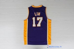Maillot NBA Pas Cher Los Angeles Lakers Jeremy Lin 17 Pourpre