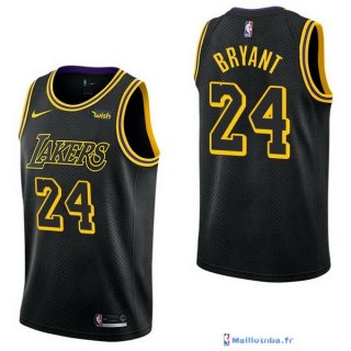 Maillot NBA Pas Cher Los Angeles Lakers Kobe Bryant 24 Noir Ville 2017/18