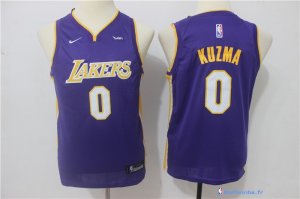 Maillot NBA Pas Cher Los Angeles Lakers Junior Kyle Kuzma 0 Purpura 2017/18