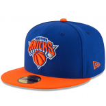 Bonnet NBA New York Knicks New Era Royal Orange Official Team Color 2Tone 59FIFTY