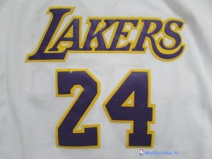 Maillot NBA Pas Cher Los Angeles Lakers Junior Kobe Bryant 24 Blanc
