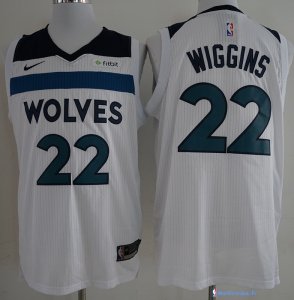 Maillot NBA Pas Cher Minnesota Timberwolves Andrew Wiggins 22 Blanc 2017/18