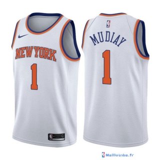 Maillot NBA Pas Cher New York Knicks Emmanuel Mudiay 1 Blanc Association 2017/18