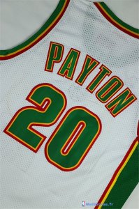 Maillot NBA Pas Cher Seattle Supersonics Gary Payton 20 Retro Blanc