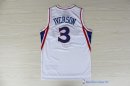 Maillot NBA Pas Cher Philadelphia Sixers Allen Iverson 3 10 Anniversaire Blanc