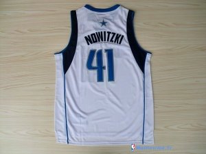 Maillot NBA Pas Cher Dallas Mavericks Dirk Nowitzki 41 Blanc