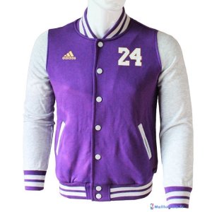 Survetement En Laine NBA Los Angeles Lakers Kobe Bryant 24 Pourpre