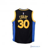 Maillot NBA Pas Cher Golden State Warriors Stephen Curry 30 Noir Jaune