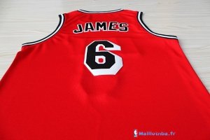 Maillot NBA Pas Cher Miami Heat LeBron James 6 Retro Rouge