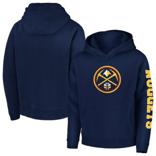 Denver Nuggets Fanatics Branded Navy Zone Pullover Hoodie