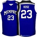 Maillot NCAA Pas Cher Memphis Derrick Rose 23 Bleu