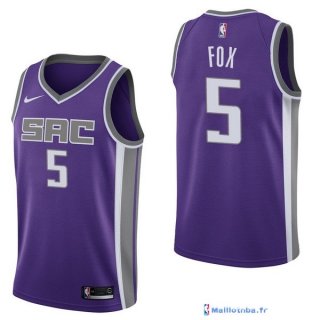 Maillot NBA Pas Cher Sacramento Kings De'Aaron Fox 5 Purpura Icon 2017/18