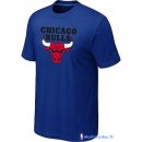 T-Shirt NBA Pas Cher Chicago Bulls Bleu Profond 01