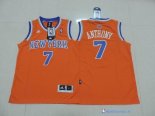 Maillot NBA Pas Cher New York Knicks Junior Carmelo Anthony 7 Orange