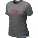 T-Shirt NBA Pas Cher Femme Houston Rockets Gris Fer