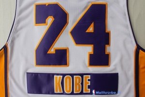 Maillot NBA Pas Cher Noël Los Angeles Lakers Kobe 24 Blanc