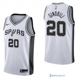 Maillot NBA Pas Cher San Antonio Spurs Manu Ginóbili 20 Blanc Association 2017/18