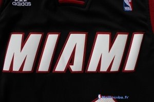 Maillot NBA Pas Cher Miami Heat LeBron James 6 Noir Rouge