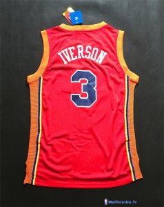 Maillot NBA Pas Cher Philadelphia Sixers Allen Iverson 3 Retro Rouge