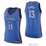 Maillot NBA Pas Cher Oklahoma City Thunder Femme Paul George 13 Bleu Icon 2017/18