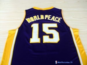 Maillot NBA Pas Cher Los Angeles Lakers Metta World 15 Peace Pourpre