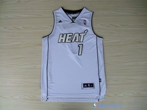 Maillot NBA Pas Cher Miami Heat Chris Bosh 1 Blanc