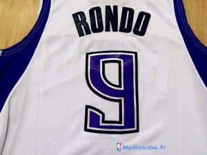 Maillot NBA Pas Cher Sacramento Kings Rajon Rondo 9 Blanc