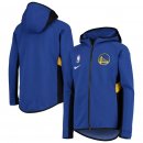 Golden State Warriors Nike Royal Team Logo Showtime Performance Raglan Full-Zip Hoodie