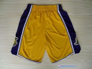 Pantalon NBA Pas Cher Los Angeles Lakers Jaune 01