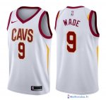 Maillot NBA Pas Cher Cleveland Cavaliers Dwyane Wade 9 Blanc Association 2017/18