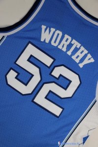 Maillot NCAA Pas Cher North Carolina James Worthy 52 Bleu