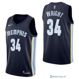 Maillot NBA Pas Cher Memphis Grizzlies Brandan Wright 34 Marine Icon 2017/18