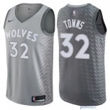 Maillot NBA Pas Cher Minnesota Timberwolves Karl Anthony Towns 32 Nike Gris Ville 2017/18