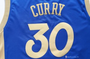 Maillot NBA Pas Cher Noël Golden State Warriors Curry 30 Bleu