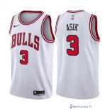 Maillot NBA Pas Cher Chicago Bulls Dwyane Wade 3 Blanc Association 2017/18