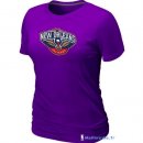 T-Shirt NBA Pas Cher Femme New Orleans Pelicans Pourpre