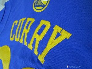 Maillot NBA Pas Cher Golden State Warriors Stephen Curry 30 Bleu MC