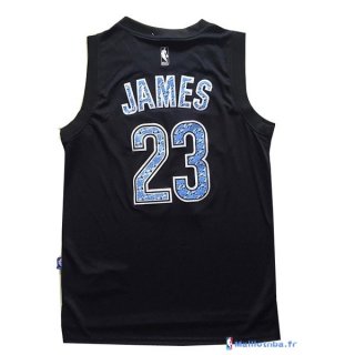 Maillot NBA Pas Cher Cleveland Cavaliers LeBron James 23 Noir Diamant