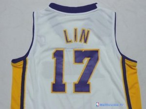 Maillot NBA Pas Cher Los Angeles Lakers Junior Jeremy Lin 17 Blanc