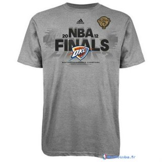 T-Shirt NBA Pas Cher Oklahoma City Thunder Gris 1