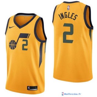 Maillot NBA Pas Cher Utah Jazz Joe Ingles 2 Jaune Statement 2017/18