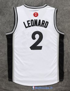 Maillot NBA Pas Cher Noël San Antonio Spurs Leonard 2 Blanc