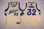 Maillot NBA Pas Cher Noël Minnesota Timberwolves Towns 32 Blanc